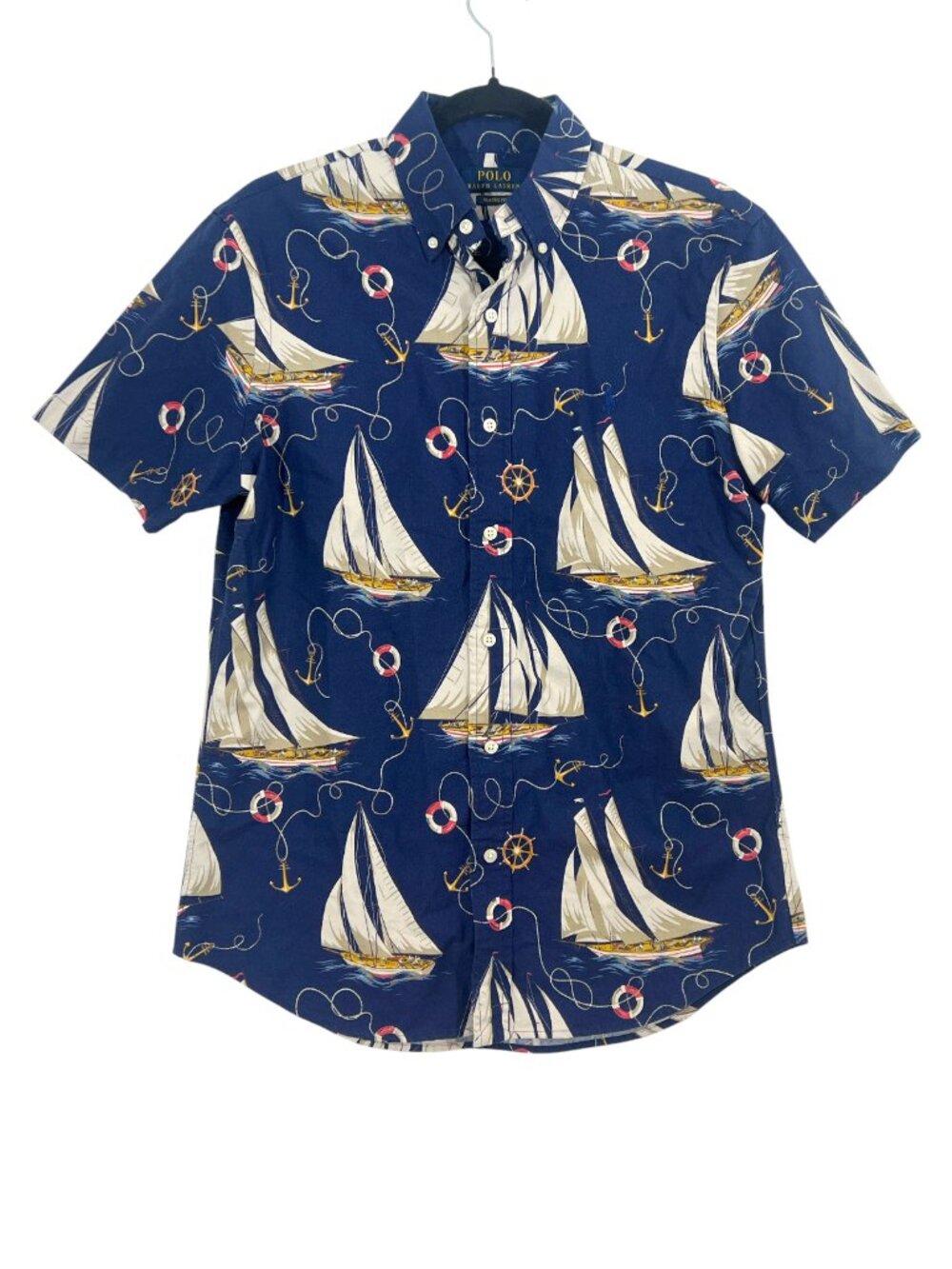 Polo Ralph Lauren Classic Fit SS Nautical Sailing Shirt Small NWOT